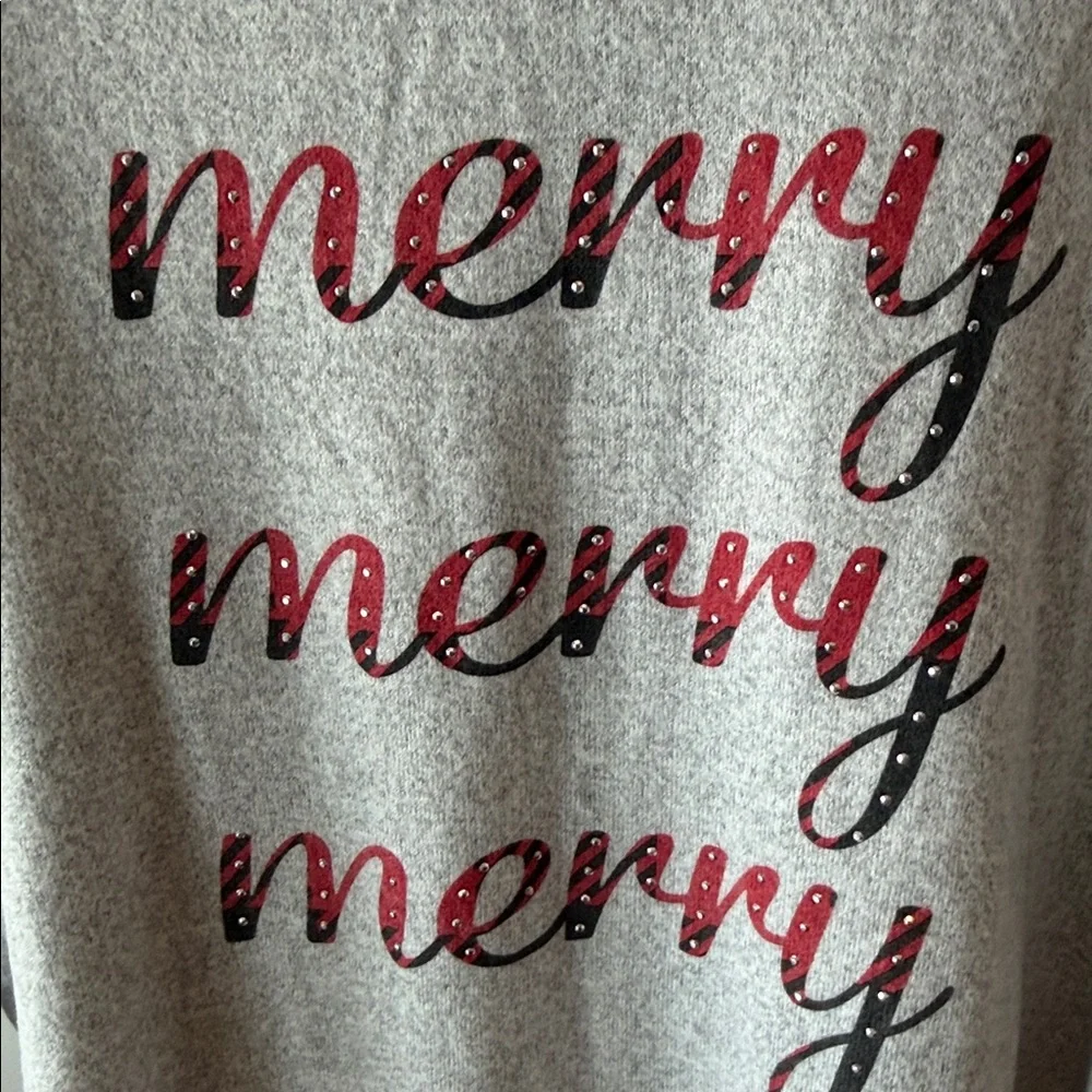 Gray Ruffle Sleeve Sweatshirt - Picture 3 of 7